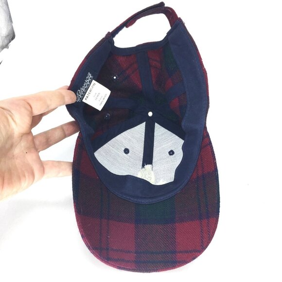 St Andrews The Old Course Golf Womens Golf Baseball Cap Red Plaid Wool - Picture 4 of 6